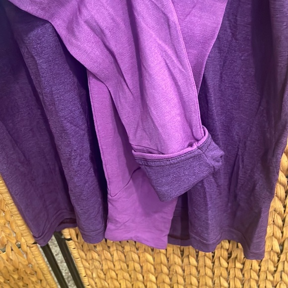 PATAGONIA Organic wool blend Long sleeve 2 tone purple light weight base layer - Picture 2 of 6